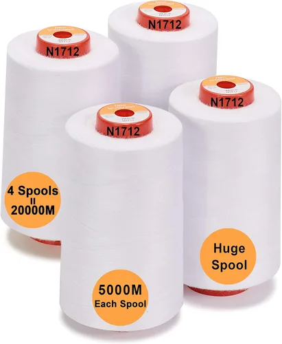 Vista 15 de New brothread - 30 opciones - 2 conos grandes de 5500Y (5000M) cada uno de hilo de poliéster hilado multiusos 40S/2 (Tex27) para serger, overlock