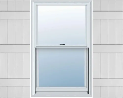 Vista 27 de Mid America Board and Batten - Persiana estándar de vinilo con 3 tablas espaciadas de 12 pulgadas (1 par) - 12 x 55 002 negro