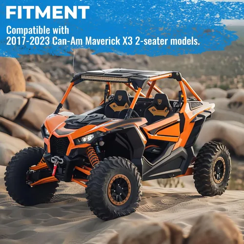 Vista 2 de HECASA Juego de puerta superior suave compatible con Can-Am Maverick X3 modelos de 2 asientos UTV 2017-2023 puertas superiores de cabina suave