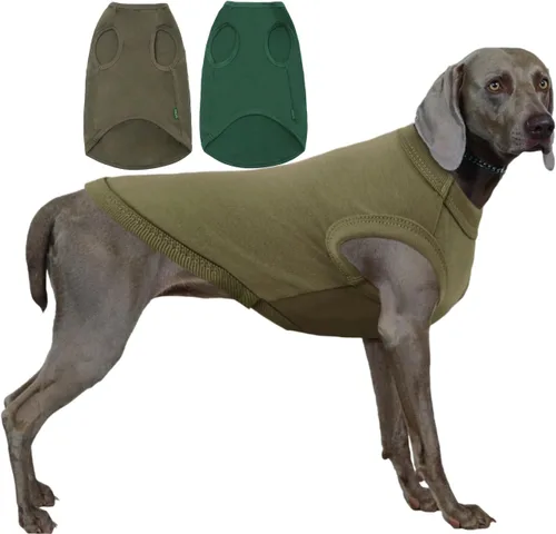 Vista 14 de Camisas Rosa Blancas para Perro, Camiseta de Algodón Suave en Blanco para Perro Chico y Perro Grande, Ropa Simple para Bulldog Grande, L Rosa Blanca