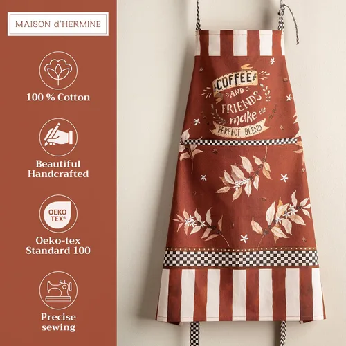 Vista 1138 de Maison d' Hermine Delantales para mujer con bolsillo, 100% algodón (27.50 x 31.50 pulgadas)
