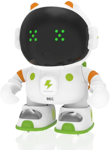 Vista 8 de KaeKid Robots astronautas para niños, robótico parlante inteligente con sensor táctil, control de voz, reconocimiento de voz, cantar, bailar