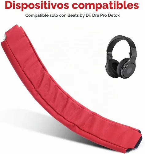 Vista 6 de PRO - Repuestos de cojín de esponja para diadema compatibles con Beats by Dr. Dre Pro Detox auriculares (negro)