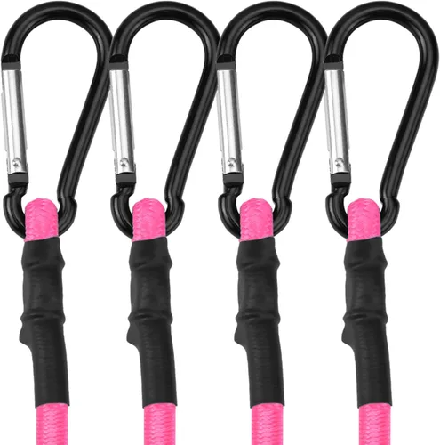 Vista 16 de WORKPRO Cuerdas elásticas de 24 pulgadas con ganchos, paquete de 4 correas elásticas de goma superior resistente, cuerda elástica fuerte para tienda