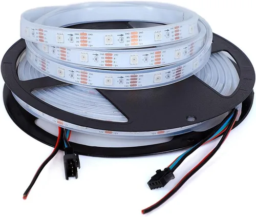 Vista 21 de WS2812B - Tira de LED de 12 V WS2815 (WS2812B actualizado) con luz direccionable individualmente, tira de LED programable con conectores JST-SM de 4