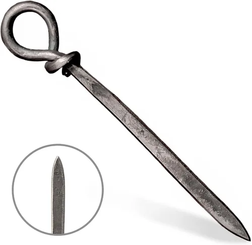 Vista 8 de Wicks Forge Wicks Forge - Cuchillo de hierro fundido para abrecartas Accesorio de escritorio de lujo, rústico y antiguo para cortar sobres