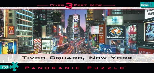 Vista 2 de Buffalo Games Panoramic Times Square New York - Rompecabezas de 750 piezas