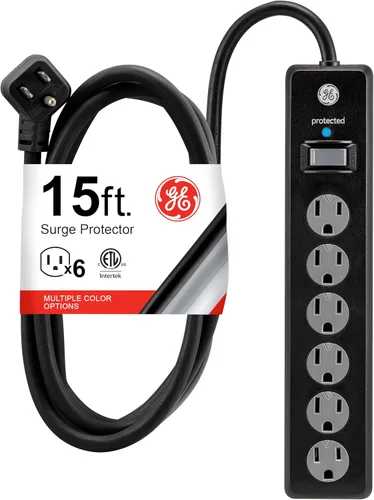 Vista 43 de GE Protector SurGE de 6 tomas, cable de extensión de 15 pies