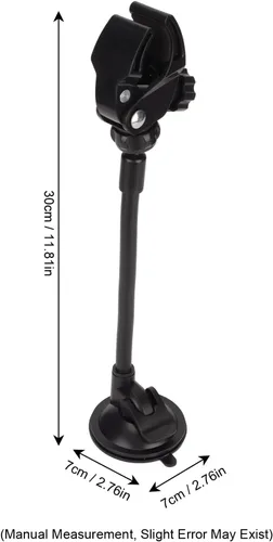 Vista 7 de Soporte multifuncional para secador de pelo, manos multifuncionales, soporte para teléfono montado en la pared con brazo ajustable, abrazadera