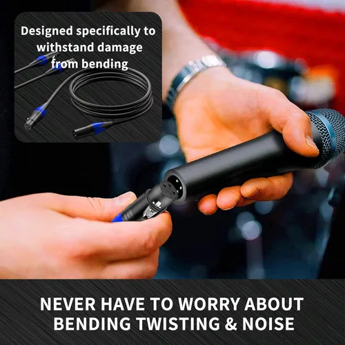 Vista 8 de XLR Y Splitter Cable de micrófono divisor de 3 pines Cables de audio de micrófono equilibrado para micrófono estéreo a L & R pista de audio