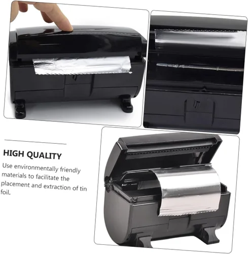 Vista 5 de DOITOOL 2 piezas de papel de estaño cortador de peluquería Abs protección del medio ambiente Material Mini, Negro