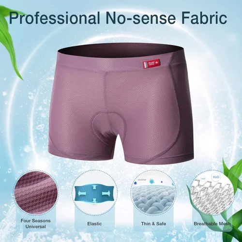 Vista 5 de Santic Pantalones cortos de ciclismo para mujer con ropa interior acolchada de secado rápido y bolsillos laterales transpirables