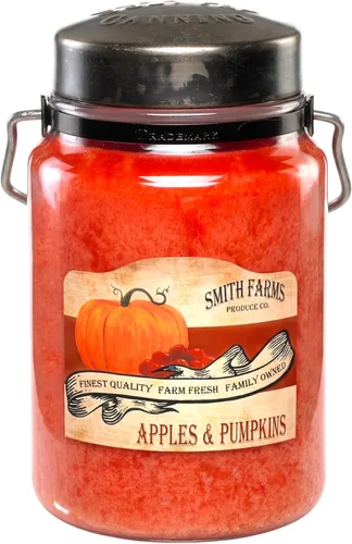 Vista 59 de McCall’s Candles Vanilla Bourbon Vela perfumada de 26 onzas Hecha en EE. UU. Frasco rústico vintage con asa de transporte Fragancia cálida