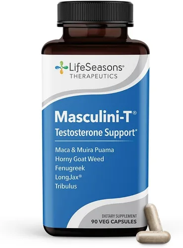 LifeSeasons Masculini-T - Suplemento de apoyo de testosterona - Mejora los aspectos mentales y físicos del rendimiento sexual y atlético - Apoya la