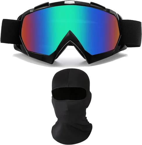 Gafas de motocicleta con máscara facial, resistentes al viento, gafas de esquí de carreras de motocross, gafas protectoras de seguridad con