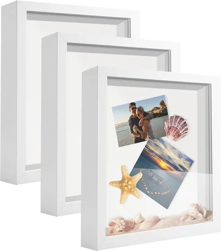 Vista 25 de Marco expositor 4x6 tipo shadow box, de madera con plexiglás, caja expositora para objetos de interés, medallas, manualidades, entradas y fotos
