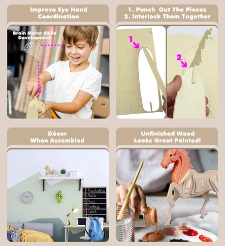 Vista 3 de Rompecabezas 3D - Caballo