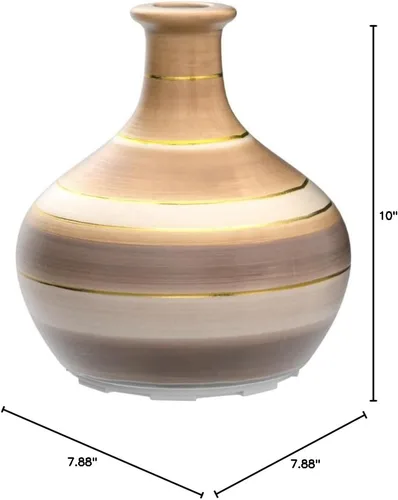 Vista 8 de Ellia Difusor de aroma ultrasónico inalámbrico - Difusor recargable de cerámica de aceite esencial Wander marrón
