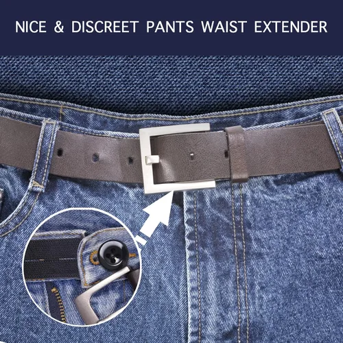 Vista 6 de Extensores de cintura elásticos, ampliadores de cintura ajustables para hombres y mujeres, extensor de botón de pantalones de mezclilla (B6)
