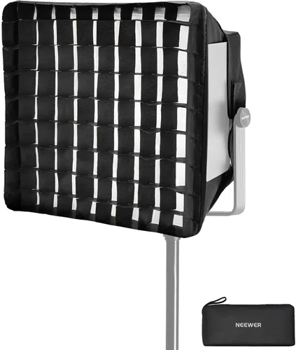 Vista 9 de NEEWER Difusor de Softbox Mejorado para Panel de Luz LED de Video NL660 RGB660 PRO II, 12.6"x11.6" Plegable con Rejilla/Bolsa/Capucha de Bloqueo, No