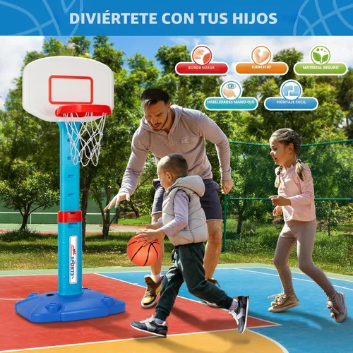 Vista 5 de Aro de Baloncesto para Niños Pequeños de Interior para Edades 1-3, Aros de Baloncesto Ajustables para Niños, Mini Aro de Baloncesto con 3 Pelotas