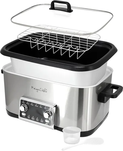 Vista 2 de MegaChef Cocina múltiple programable 12 en 1 de lujo de 8 cuartos de galón con Sous Vide y multifunción, pantalla digital, temperatura y tiempo
