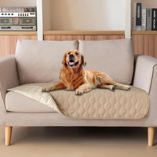 Vista 71 de gogobunny Funda de cama 100 % impermeable de doble cara para perro, manta para mascotas, sofá, protector de muebles para niños, perros y gatos, Azul