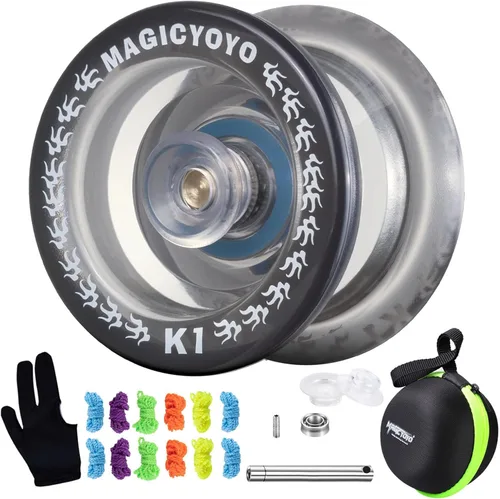 Vista 15 de Magicyoyo - YoYo K1-Plus con bolsa Yoyo + 3 cuerdas y guante Yo-Yo de regalo, K1 Responsive nueva versión, Azul