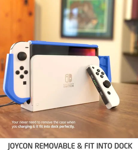 Vista 2 de Mumba Funda acoplable para Nintendo Switch OLED 2021, serie Blade TPU Grip Funda protectora Accesorios compatibles con Nintendo Switch OLED de 7