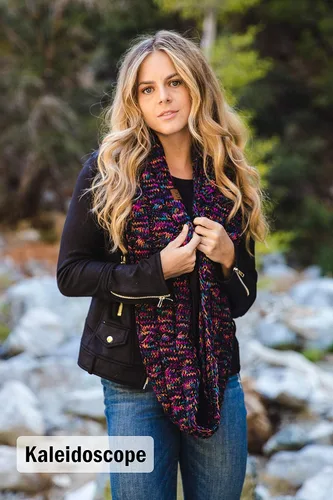 Vista 5 de Funky Junque Women's Scarf Matching Ribbed Winter Warm Cable Knit Infinity Circle Wrap