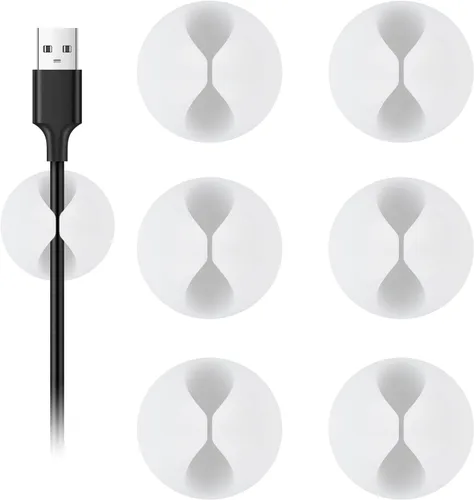 Vista 11 de Shintop Clips para cables, caída de cable de escritorio, clips de alambre de escritorio para toda tu computadora, electricidad, carga o cable