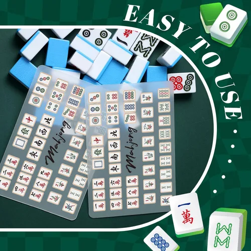Vista 7 de Seenelling 4 tarjetas Mahjong Tile Shuffler, estilo clásico