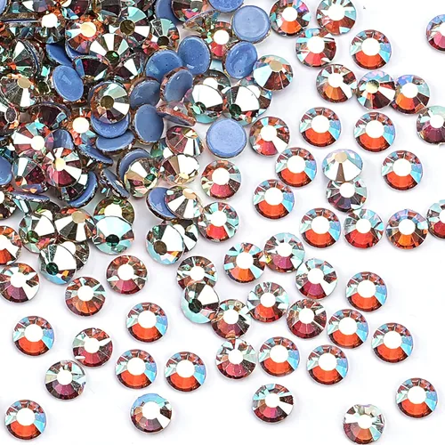 Vista 12 de 2880 diamantes de imitación termoadhesivos de imitación de cristal con parte trasera plana para manualidades, manualidades, ropa, zapatos