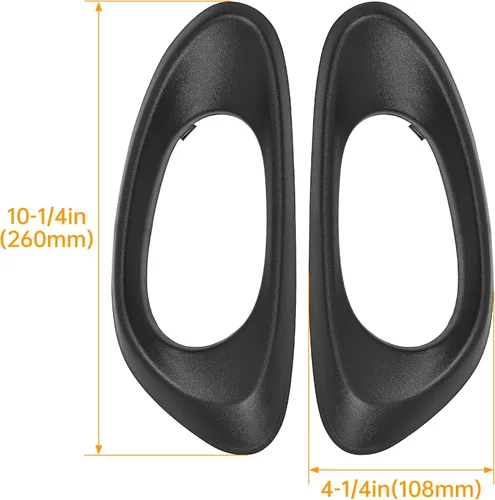 Vista 2 de HECASA Manija de puerta Biseles interiores compatibles con Chevy Chevrolet Trailblazer 2002-2009 negro lado del conductor y del pasajero