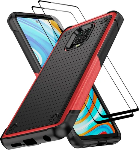 Vista 25 de Jeylly Funda diseñada para Xiaomi Poco X3 Pro/X3 NFC con protector de pantalla, a prueba de caídas a prueba de golpes, de grado militar, para Xiaomi