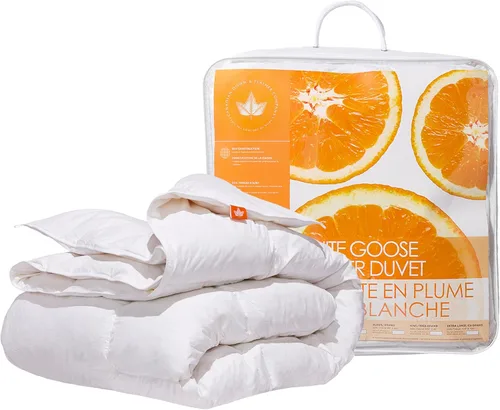 Vista 10 de Canadian Down & Feather Co. - Edredón de plumas de ganso blanco para todas las estaciones, tamaño individual, carcasa de 233 hilos, 100% algodón