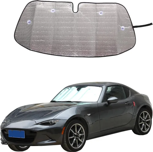 Parasol para parabrisas de automóvil compatible con Mazda MX-5 2016-2024, protector de visera solar para ventana delantera, protección UV,