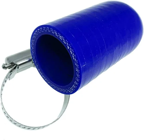 Vista 23 de Tapa de refrigerante de silicona reforzada universal negra de 1-1/4 "(32 mm) con abrazadera para calentador de derivación Puerto de agua al vacío