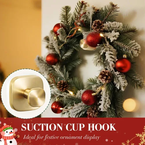 Vista 7 de Ganchos de ventosa para coronas de puerta en ganchos de ventosa de cristal para ducha, soporte para colgar coronas de Navidad, gancho para colgar