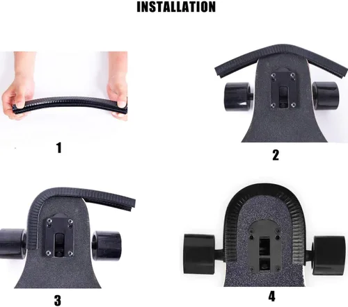 Vista 4 de IWONDER Protector de cubierta de patineta, protección de borde largo, tira de parachoques de cubierta, cubierta de goma duradera que absorbe