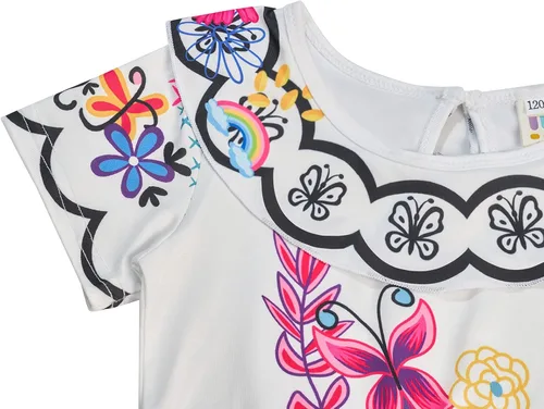 Vista 5 de Bigll Vestido de Encanto Mirabel para niñas disfraz de Isabella para cosplay Halloween con accesorios