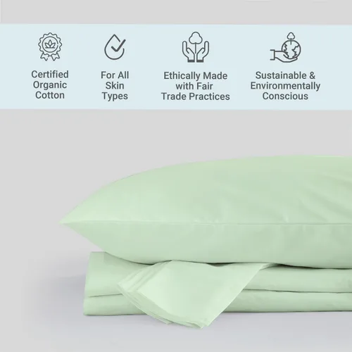Vista 41 de Fabdreams - Juego de sábanas de algodón 100% orgánico, tejido de percal, 4 piezas, 300 hilos, certificado GOTS, transpirable, fresco, acabado