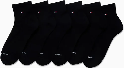 Vista 2 de Tommy Hilfiger Calcetines deportivos para hombre, calcetines tobilleros de corte de cuarto (12 unidades)