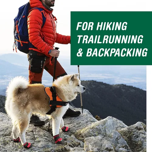 Vista 5 de Zapatos de perro para perros grandes, botas impermeables para nieve de invierno, pavimento caliente de verano, botines para perros y protectores