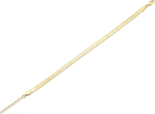 Vista 3 de PAVOI Tobilleras planas de oro chapado en oro de 14 quilates para mujer