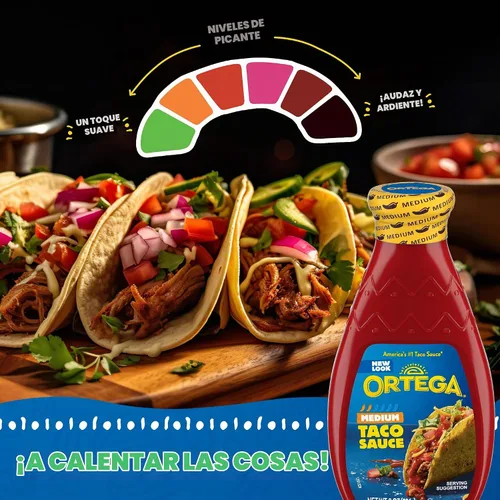 Vista 5 de Ortega Salsa Original Para Tacos, Mediana, 16 Onzas