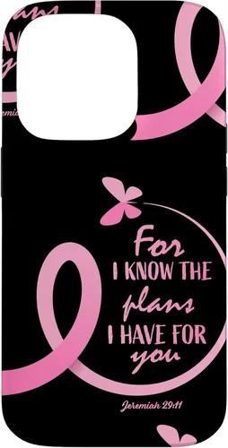 Vista 17 de Breast Cancer Gifts Women Mom Jeremiah 29 11 Butterfly Phone Case for iPhone 17