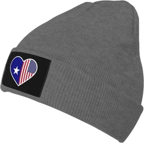 I Love America and Bonnie Blue Flag Beanie Hat for Men Women Hats Warm Cozy Knitted Caps Black Skull Cap