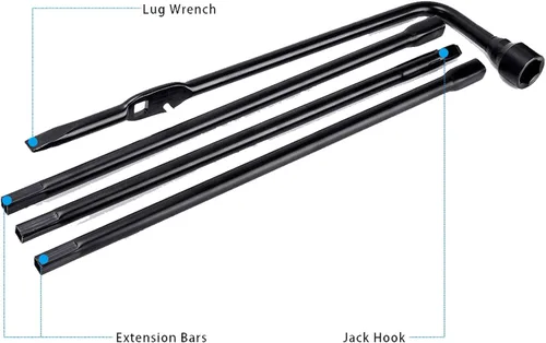 Vista 2 de Kit de herramientas de repuesto para neumáticos de repuesto para Chevy Silverado GMC Sierra Lug Wrench Kit de herramientas de reparación