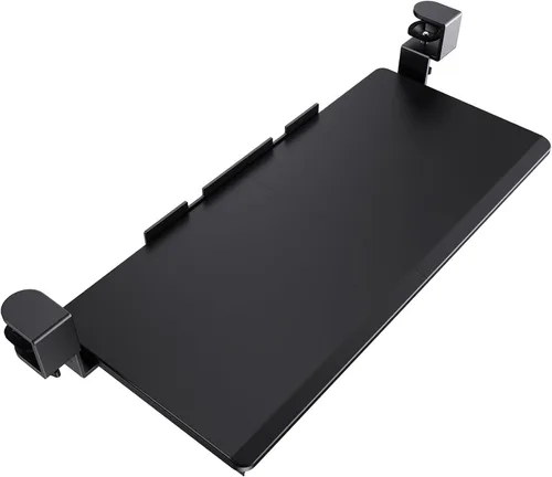Vista 9 de HUANUO Keyboard Tray Under Desk, Pull Out Keyboard Tray with C Clamp Mount, 26.5″ W x 11.8″ D Slide Out Computer Keyboard Drawer Mouse Tray for